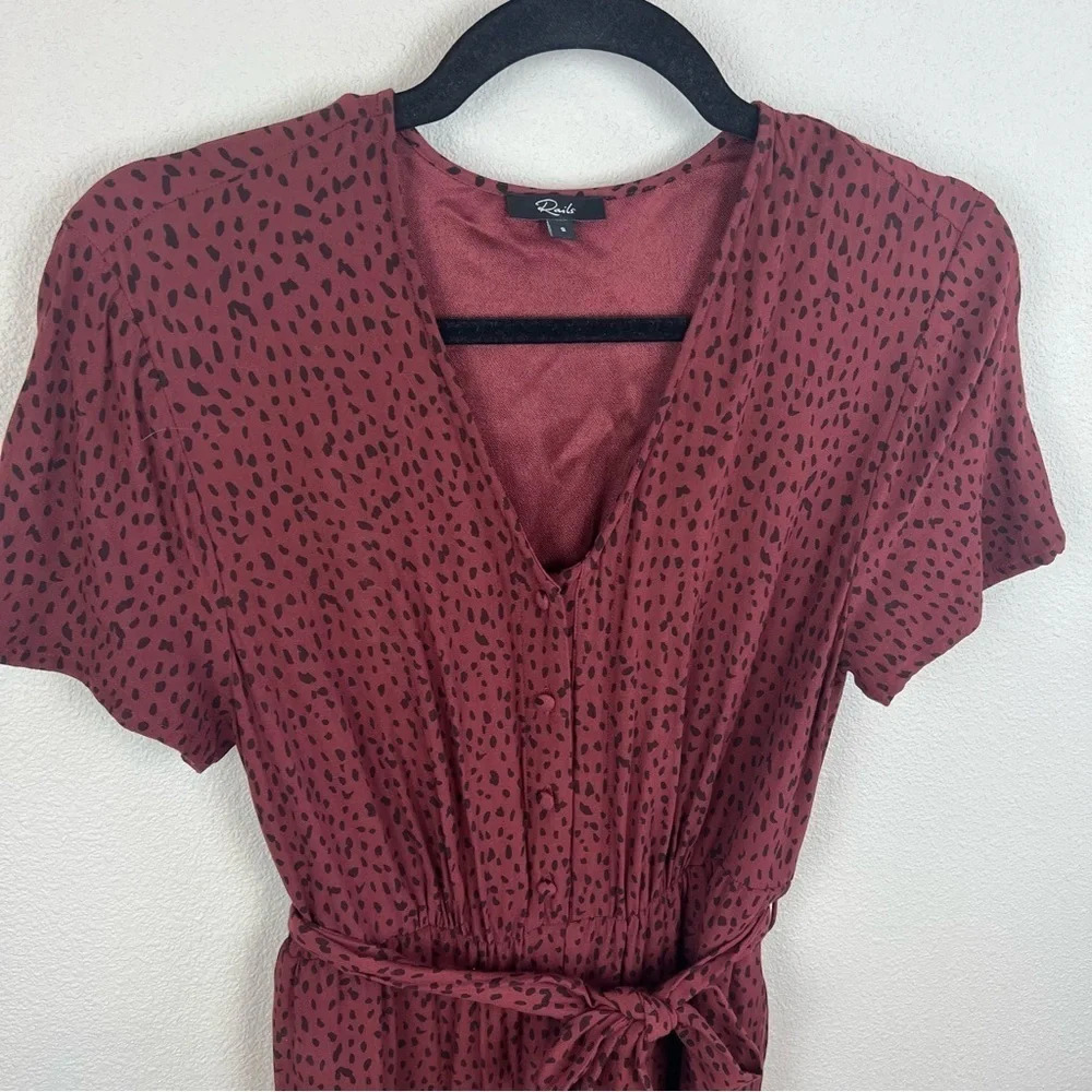 Rails Jet Printed Jumpsuit Rust Casual Women’s Sm… - image 3
